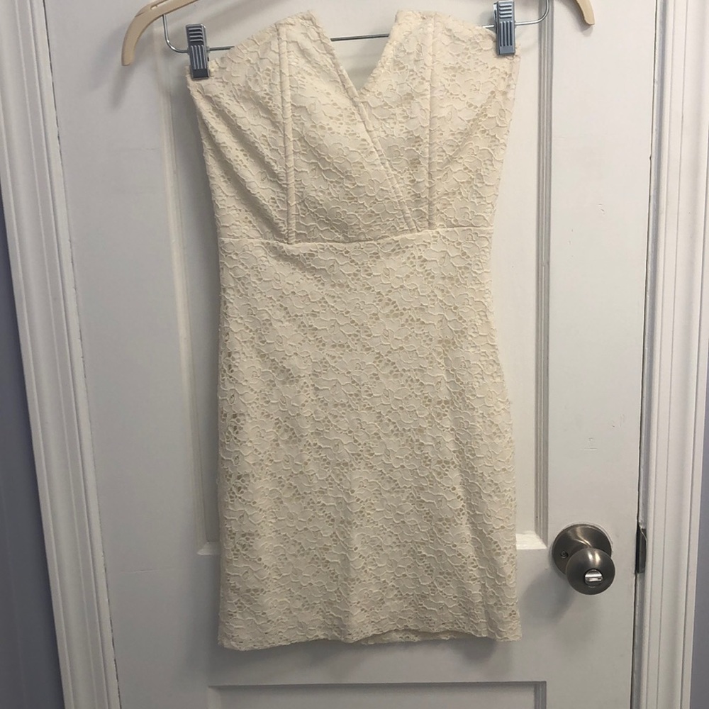 Lovely Day Little White Strapless Dress